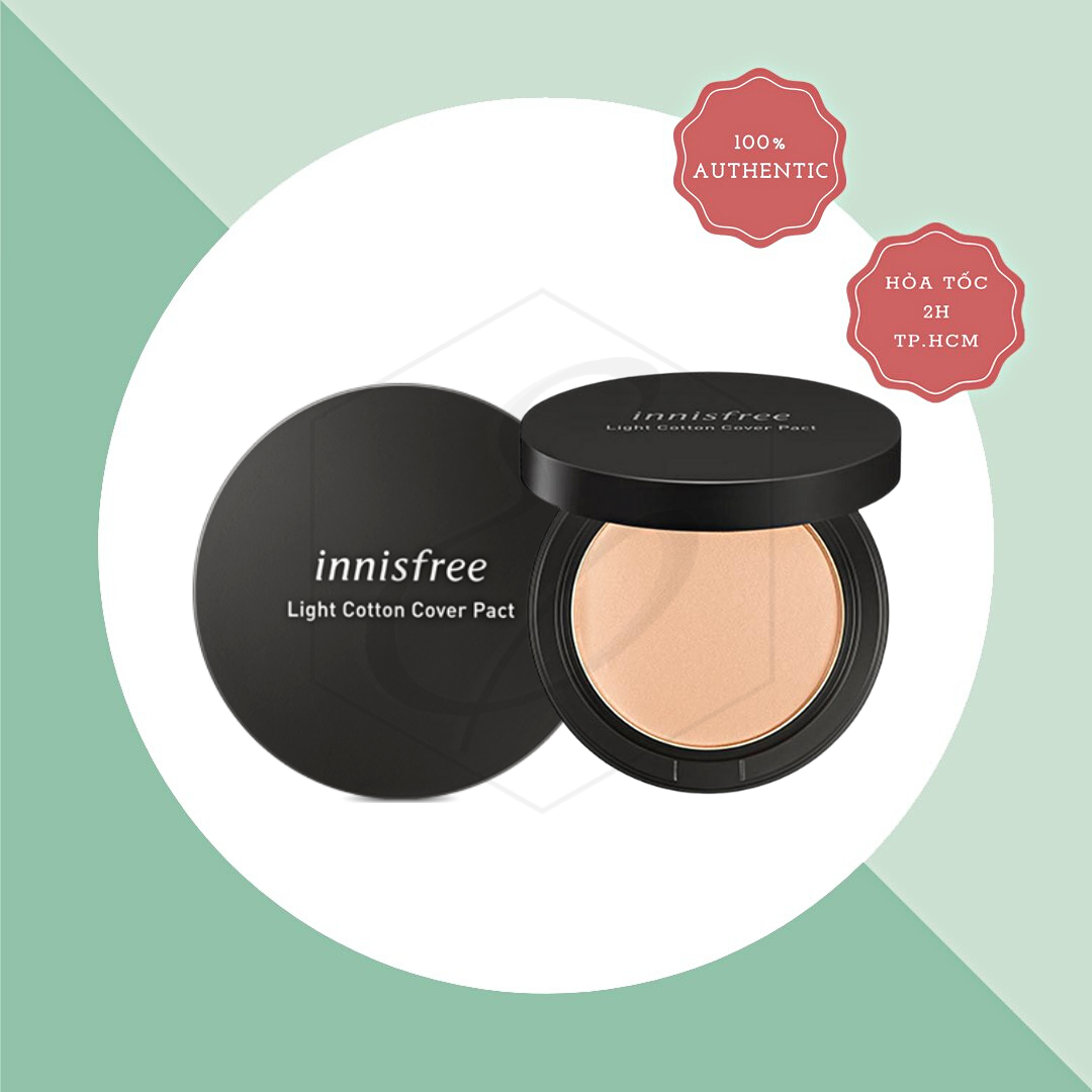 Phấn phủ dạng nén Innisfree Light Cotton Cover Pact SPF30/PA+++ - 12g
